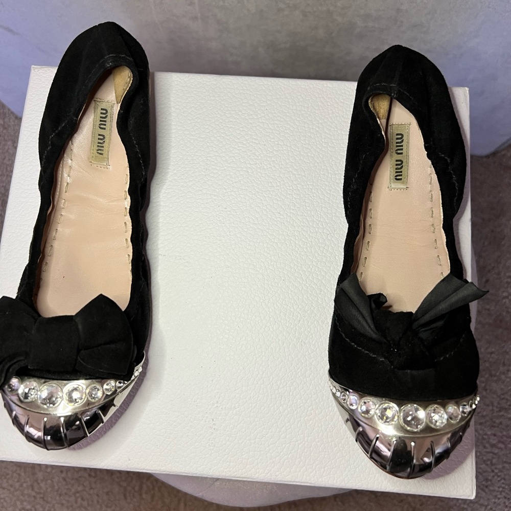 Miu Miu Suede Ballet Flats
